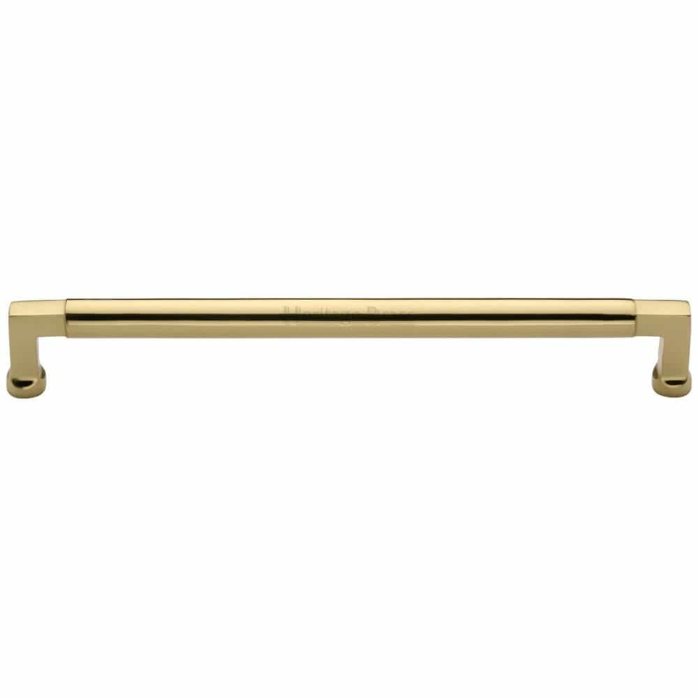 Heritage Brass Cabinet Hardware Polished Brass / Cabinet Pull Handles / 320mm c/c Heritage Brass - Cabinet Pull Bauhaus Design 320mm CTC Polished Brass Finish