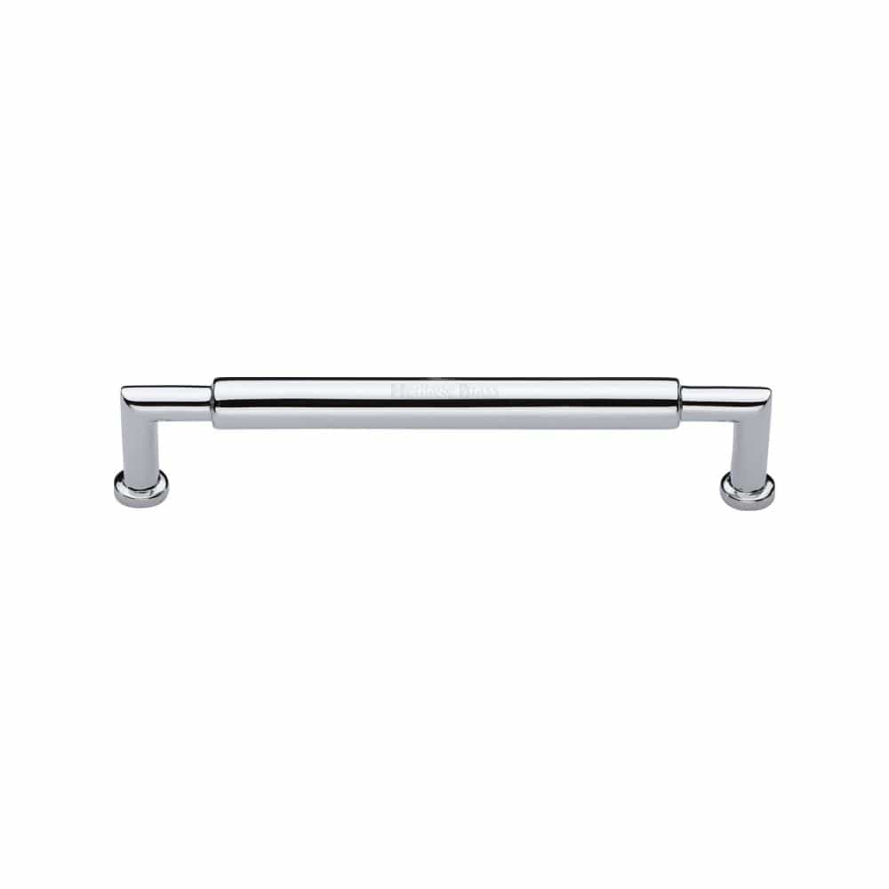 Heritage Brass Cabinet Hardware Polished Chrome / Cabinet Pull Handles / 101mm c/c Heritage Brass - Cabinet Pull Bauhaus Round Design 101mm CTC Polished Chrome Finish
