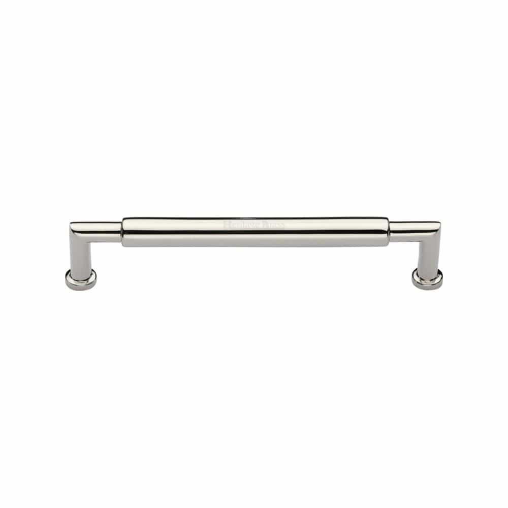 Heritage Brass Cabinet Hardware Polished Nickel / Cabinet Pull Handles / 101mm c/c Heritage Brass - Cabinet Pull Bauhaus Round Design 101mm CTC Polished Nickel Finish