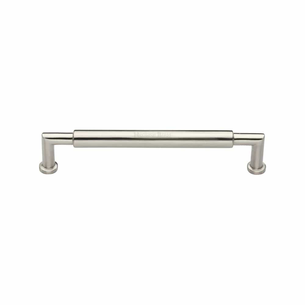 Heritage Brass Cabinet Hardware Satin Nickel / Cabinet Pull Handles / 101mm c/c Heritage Brass - Cabinet Pull Bauhaus Round Design 101mm CTC Satin Nickel Finish
