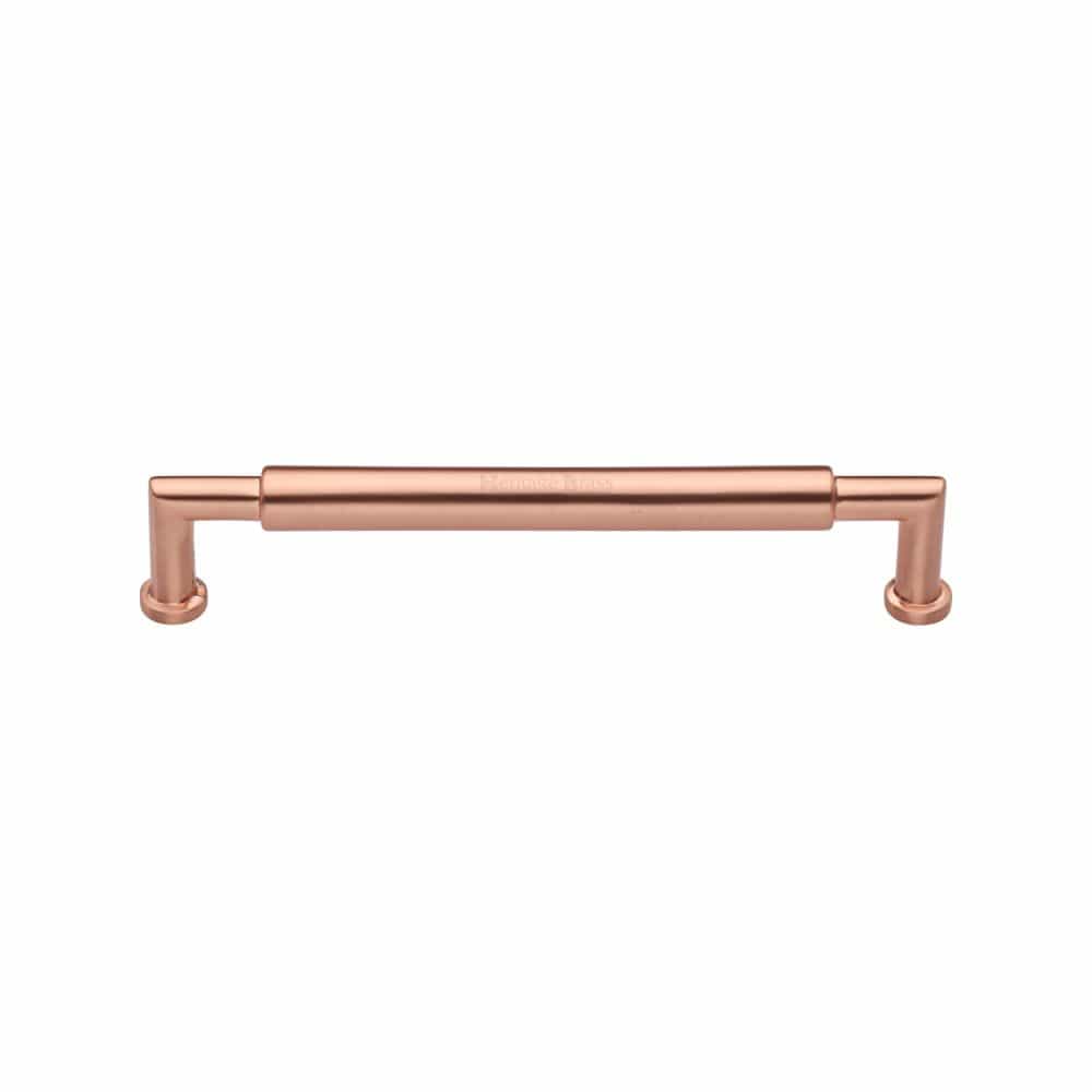 Heritage Brass Cabinet Hardware Satin Rose Gold / Cabinet Pull Handles / 101mm c/c Heritage Brass - Cabinet Pull Bauhaus Round Design 101mm CTC Satin Rose Gold Fini