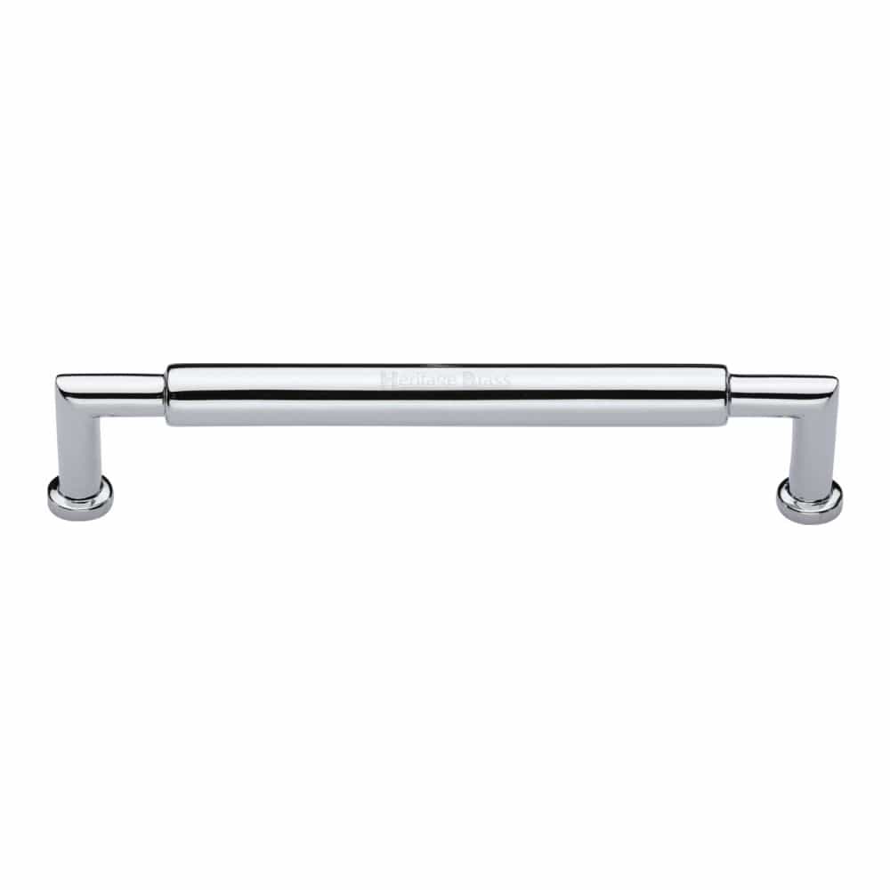 Heritage Brass Cabinet Hardware Polished Chrome / Cabinet Pull Handles / 203mm c/c Heritage Brass - Cabinet Pull Bauhaus Round Design 203mm CTC Polished Chrome Finish
