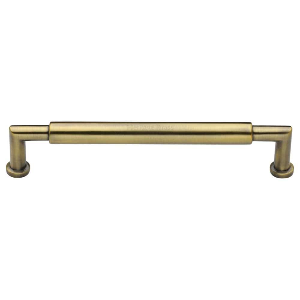 Heritage Brass Cabinet Hardware Antique Brass / Cabinet Pull Handles / 254mm c/c Heritage Brass - Cabinet Pull Bauhaus Round Design 254mm CTC Antique Brass Finish
