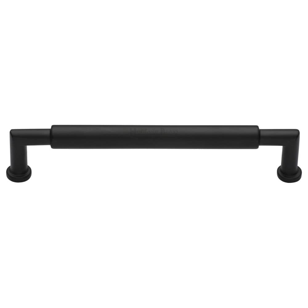 Heritage Brass Cabinet Hardware Matt Black / Cabinet Pull Handles / 254mm c/c Heritage Brass - Cabinet Pull Bauhaus Round Design 254mm CTC Matt Black Finish