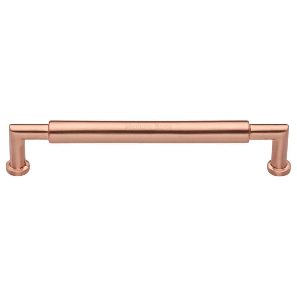 Heritage Brass Cabinet Hardware Satin Rose Gold / Cabinet Pull Handles / 254mm c/c Heritage Brass - Cabinet Pull Bauhaus Round Design 254mm CTC Satin Rose Gold Fini