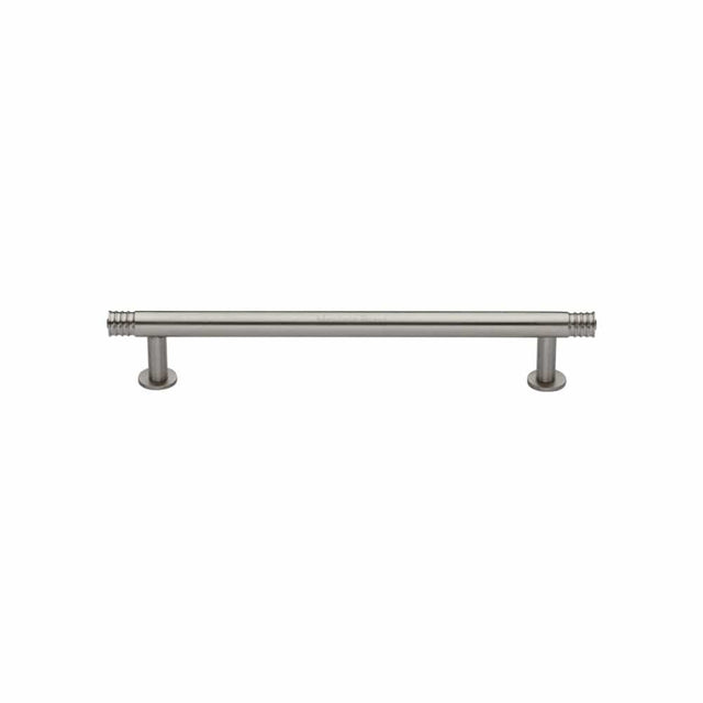 Heritage Brass Cabinet Hardware Satin Nickel / Cabinet Pull Handles / 128mm c/c Heritage Brass - Cabinet Pull Contour Design with 16mm Rose 128mm CTC Satin Nicke