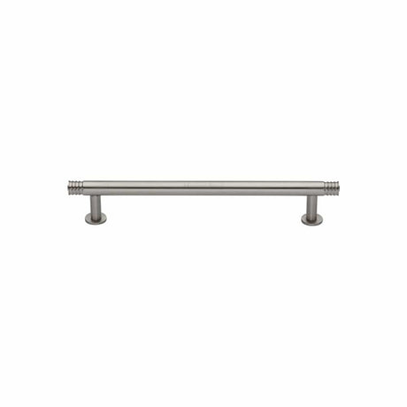 Heritage Brass Cabinet Hardware Satin Nickel / Cabinet Pull Handles / 96mm c/c Heritage Brass - Cabinet Pull Contour Design with 16mm Rose 96mm CTC Satin Nickel