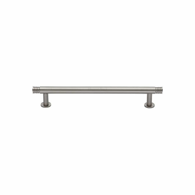 Heritage Brass Cabinet Hardware Satin Nickel / Cabinet Pull Handles / 96mm c/c Heritage Brass - Cabinet Pull Contour Design with 16mm Rose 96mm CTC Satin Nickel