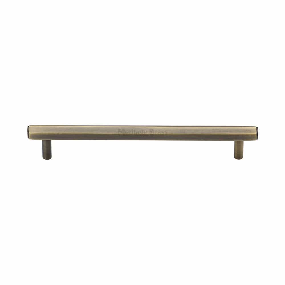 Heritage Brass Cabinet Hardware Antique Brass / Cabinet Pull Handles / 160mm c/c Heritage Brass - Cabinet Pull Hexagon Design 160mm CTC Antique Brass Finish