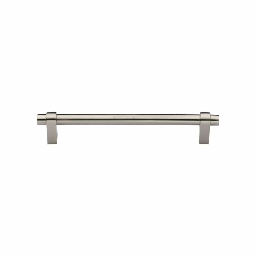 Heritage Brass Cabinet Hardware Satin Nickel / Cabinet Pull Handles / 128mm c/c Heritage Brass - Cabinet Pull Industrial Design 128mm CTC Satin Nickel Finish