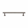 Heritage Brass Cabinet Hardware Satin Nickel / Cabinet Pull Handles / 160mm c/c Heritage Brass - Cabinet Pull Knurled Design with Rose 160mm CTC Satin Nickel Fin