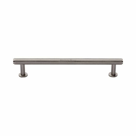 Heritage Brass Cabinet Hardware Satin Nickel / Cabinet Pull Handles / 160mm c/c Heritage Brass - Cabinet Pull Knurled Design with Rose 160mm CTC Satin Nickel Fin