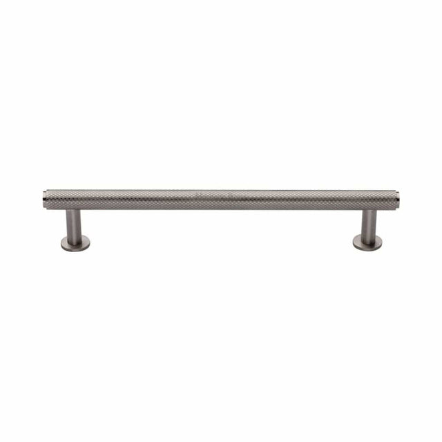 Heritage Brass Cabinet Hardware Satin Nickel / Cabinet Pull Handles / 160mm c/c Heritage Brass - Cabinet Pull Knurled Design with Rose 160mm CTC Satin Nickel Fin