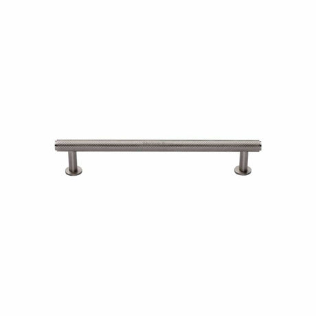 Heritage Brass Cabinet Hardware Satin Nickel / Cabinet Pull Handles / 96mm c/c Heritage Brass - Cabinet Pull Knurled Design with Rose 96mm CTC Satin Nickel Fini
