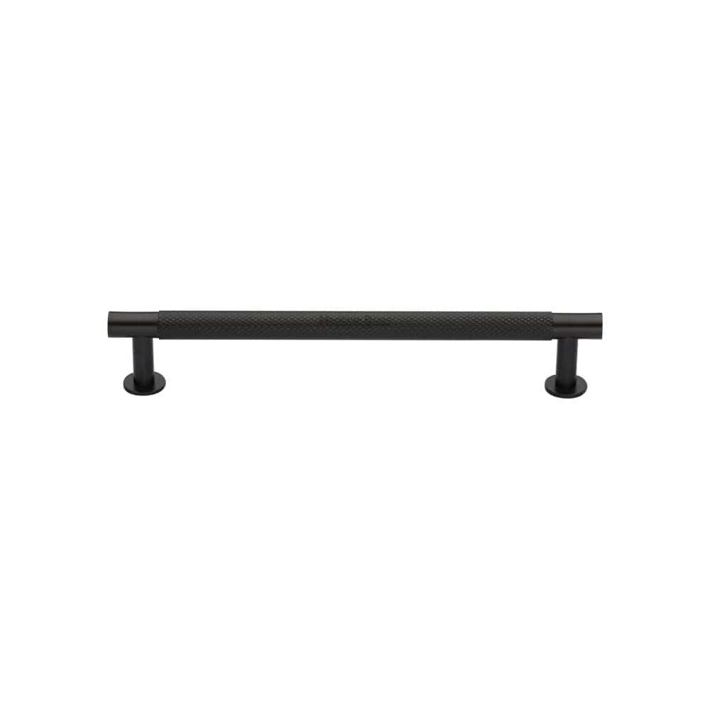 Heritage Brass Cabinet Hardware Matt Bronze / Cabinet Pull Handles / 128mm c/c Heritage Brass - Cabinet Pull Partial Knurled Design with Rose 128mm CTC Matt Br