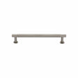 Heritage Brass Cabinet Hardware Satin Nickel / Cabinet Pull Handles / 128mm c/c Heritage Brass - Cabinet Pull Partial Knurled Design with Rose 128mm CTC Satin Ni