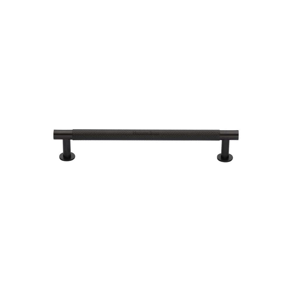 Heritage Brass Cabinet Hardware Matt Bronze / Cabinet Pull Handles / 96mm c/c Heritage Brass - Cabinet Pull Partial Knurled Design with Rose 96mm CTC Matt Bro