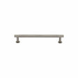 Heritage Brass Cabinet Hardware Satin Nickel / Cabinet Pull Handles / 96mm c/c Heritage Brass - Cabinet Pull Partial Knurled Design with Rose 96mm CTC Satin Nic