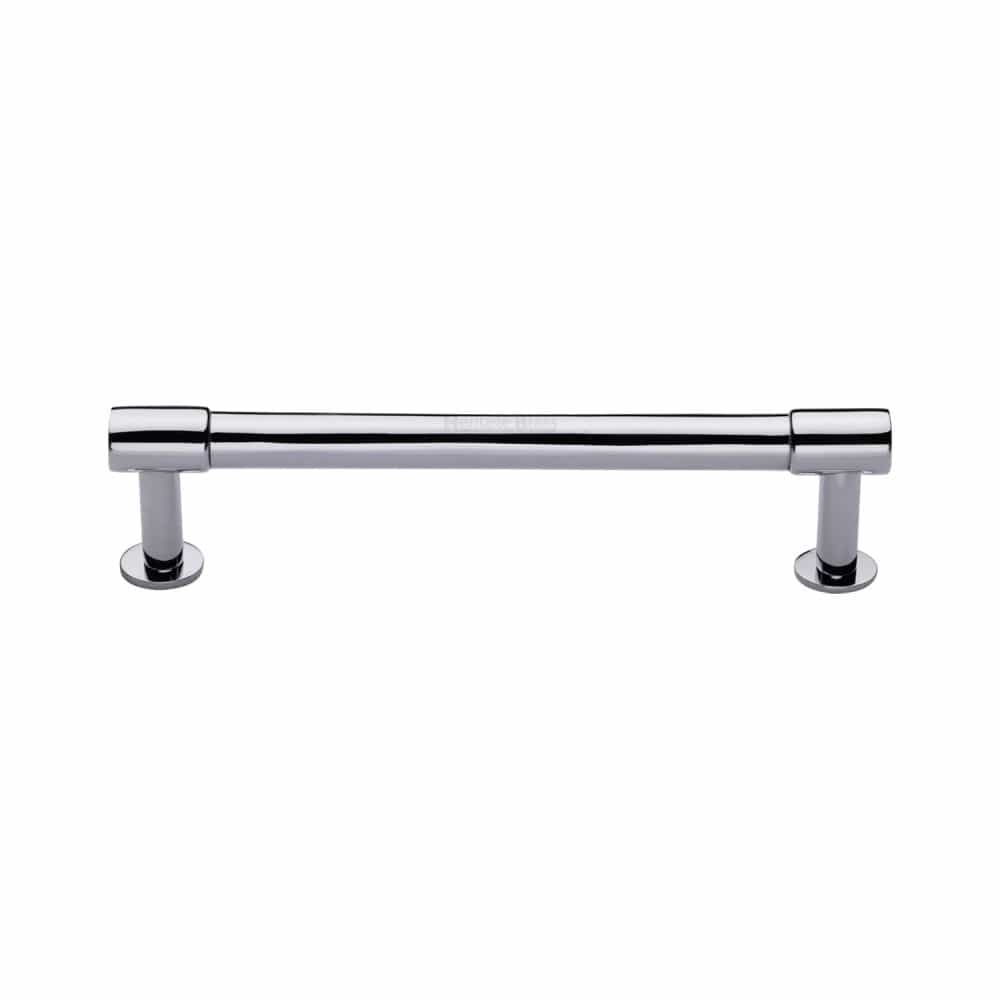 Heritage Brass Cabinet Hardware Polished Chrome / Cabinet Pull Handles / 160mm c/c Heritage Brass - Cabinet Pull Phoenix Design with 16mm Rose 160mm CTC Polished Chrom