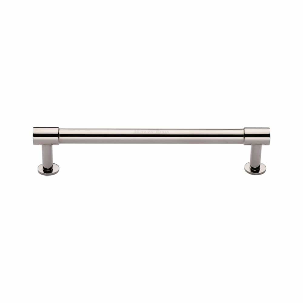 Heritage Brass Cabinet Hardware Polished Nickel / Cabinet Pull Handles / 160mm c/c Heritage Brass - Cabinet Pull Phoenix Design with 16mm Rose 160mm CTC Polished Nicke