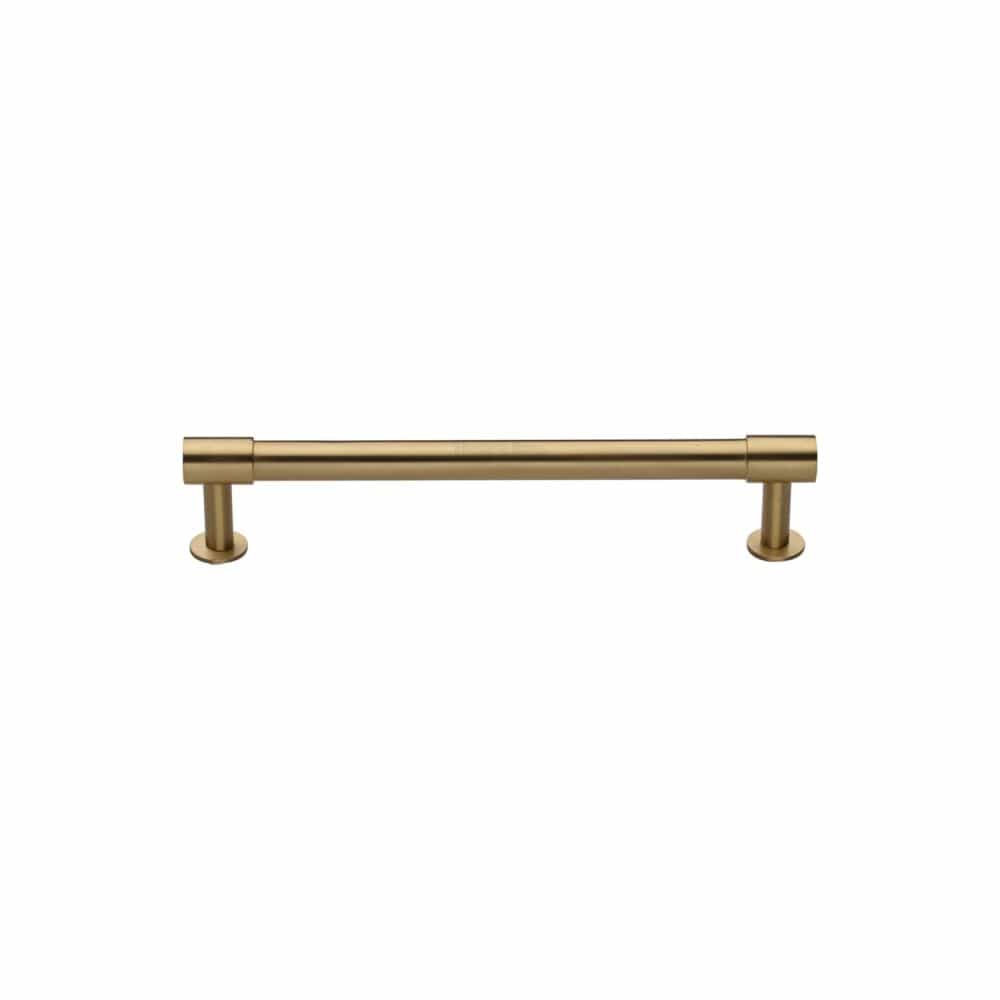 Heritage Brass Cabinet Hardware Satin Brass / Cabinet Pull Handles / 96mm c/c Heritage Brass - Cabinet Pull Phoenix Design with 16mm Rose 96mm CTC Satin Brass