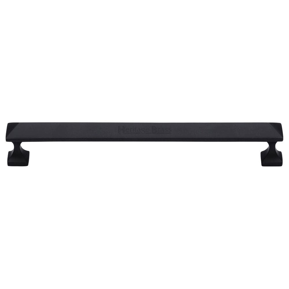 Heritage Brass Cabinet Hardware Matt Black / Cabinet Pull Handles / 203mm c/c Heritage Brass - Cabinet Pull Pyramid Design 203mm CTC Matt Black Finish