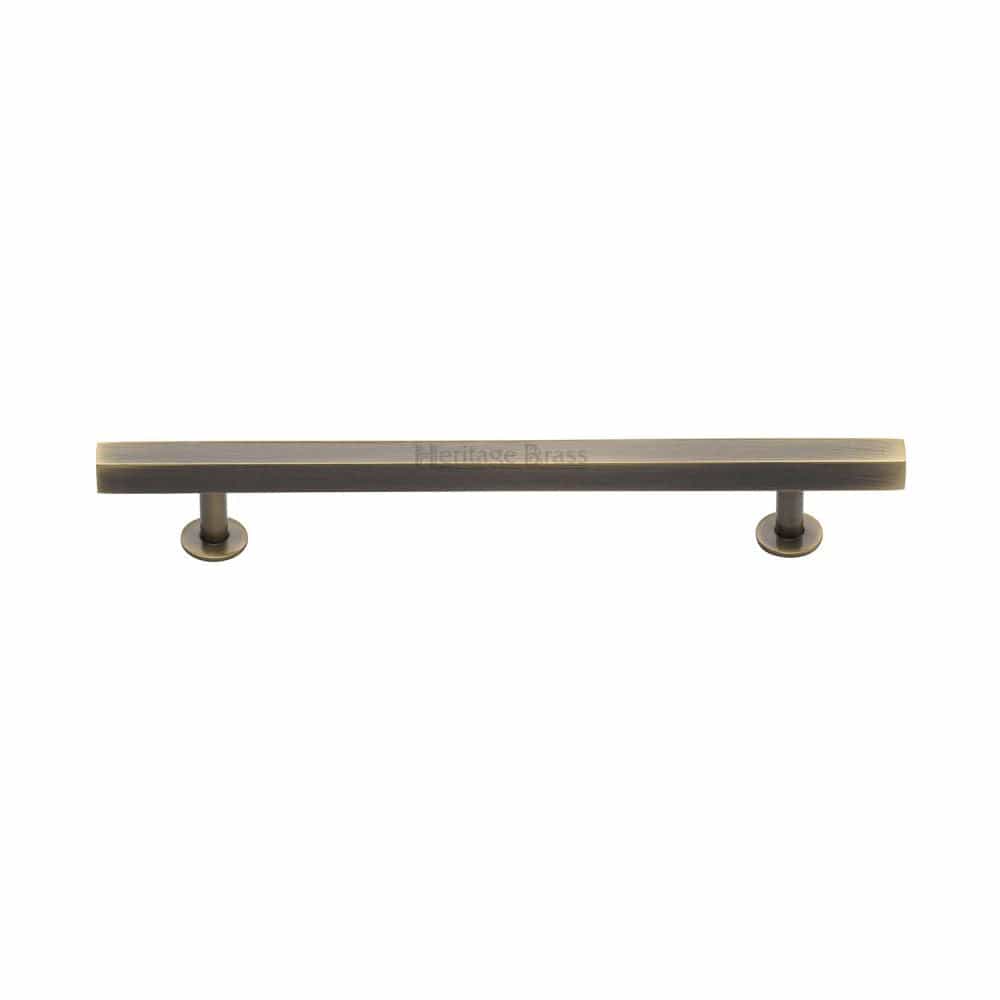 Heritage Brass Cabinet Hardware Antique Brass / Cabinet Pull Handles / 160mm c/c Heritage Brass - Cabinet Pull Square Design 160mm CTC Antique Brass Finish