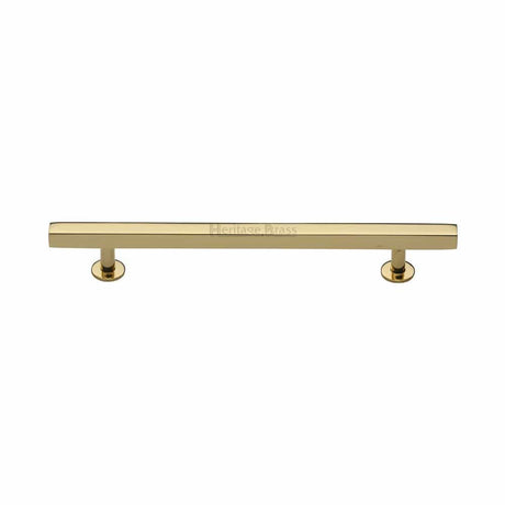 Heritage Brass Cabinet Hardware Polished Brass / Cabinet Pull Handles / 160mm c/c Heritage Brass - Cabinet Pull Square Design 160mm CTC Polished Brass Finish