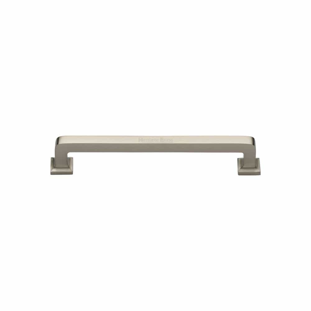 Heritage Brass Cabinet Hardware Satin Nickel / Cabinet Pull Handles / 101mm c/c Heritage Brass - Cabinet Pull Square Vintage Design 101mm CTC Satin Nickel Finish