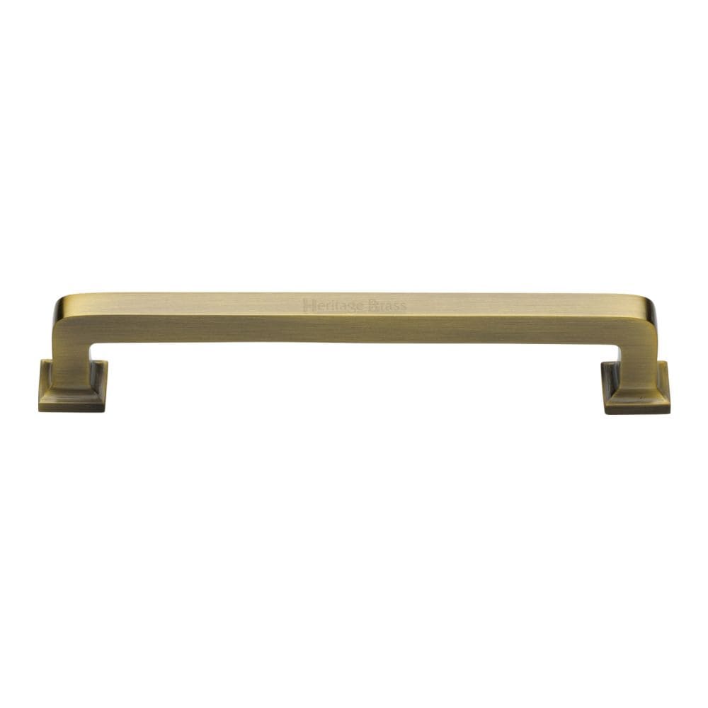 Heritage Brass Cabinet Hardware Antique Brass / Cabinet Pull Handles / 203mm c/c Heritage Brass - Cabinet Pull Square Vintage Design 203mm CTC Antique Brass Finish