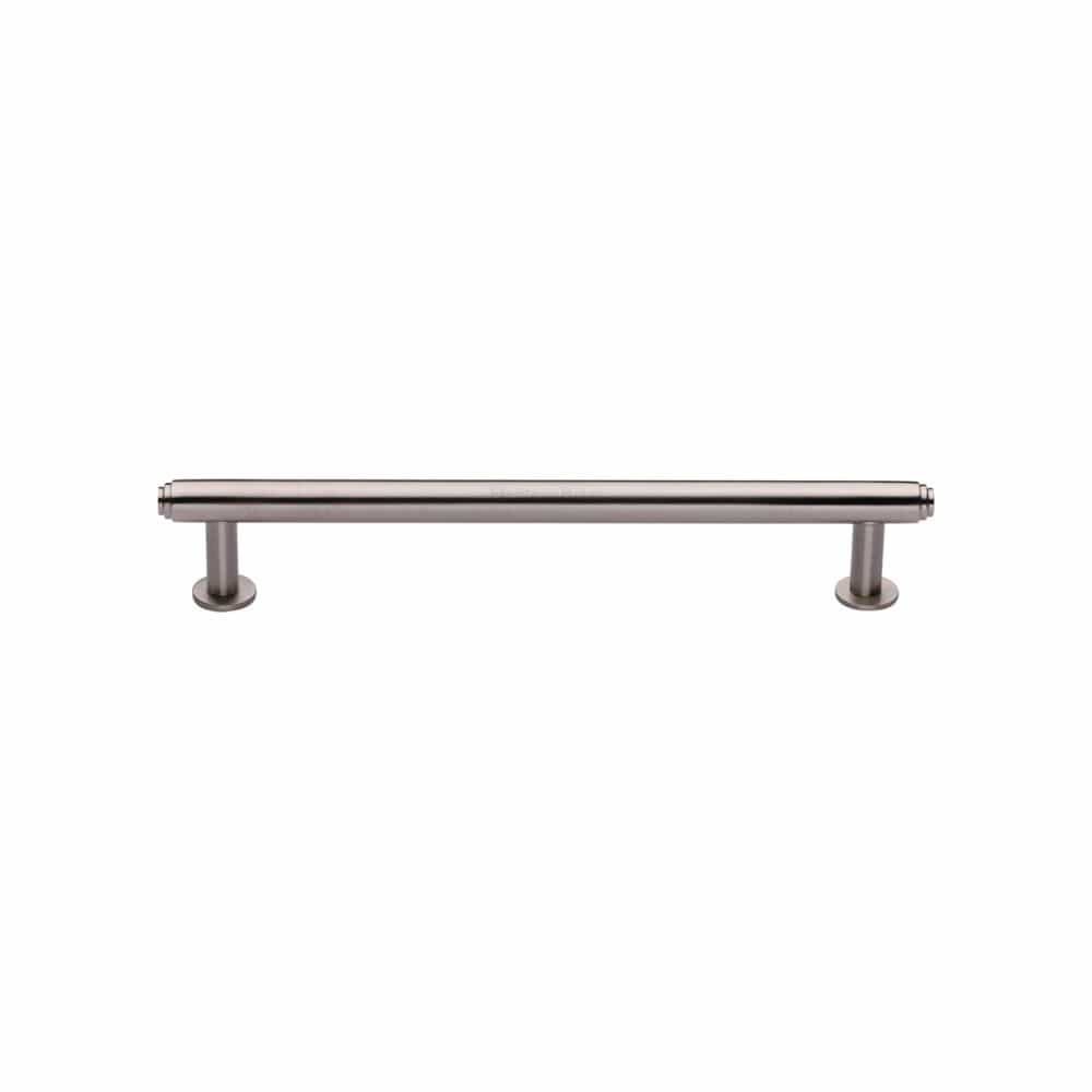 Heritage Brass Cabinet Hardware Satin Nickel / Cabinet Pull Handles / 128mm c/c Heritage Brass - Cabinet Pull Step Design with 16mm Rose 128mm CTC Satin Nickel F