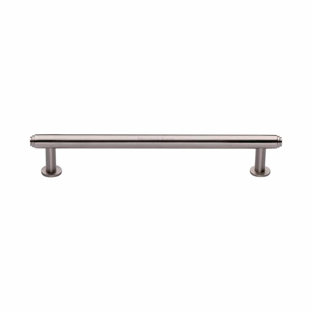 Heritage Brass Cabinet Hardware Satin Nickel / Cabinet Pull Handles / 160mm c/c Heritage Brass - Cabinet Pull Step Design with 16mm Rose 160mm CTC Satin Nickel F