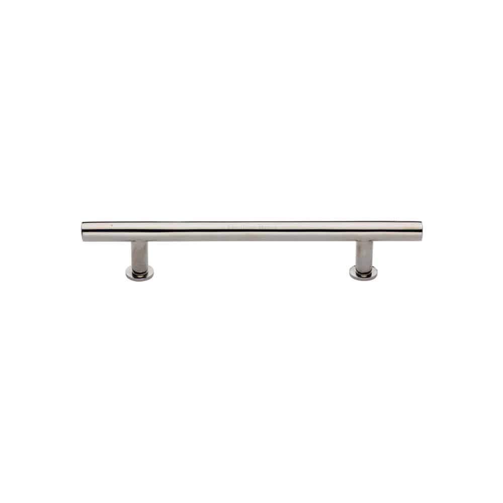 Heritage Brass Cabinet Hardware Polished Nickel / Cabinet Pull Handles / 101mm c/c Heritage Brass - Cabinet Pull T-Bar Design with 16mm Rose 101mm CTC Polished Nickel