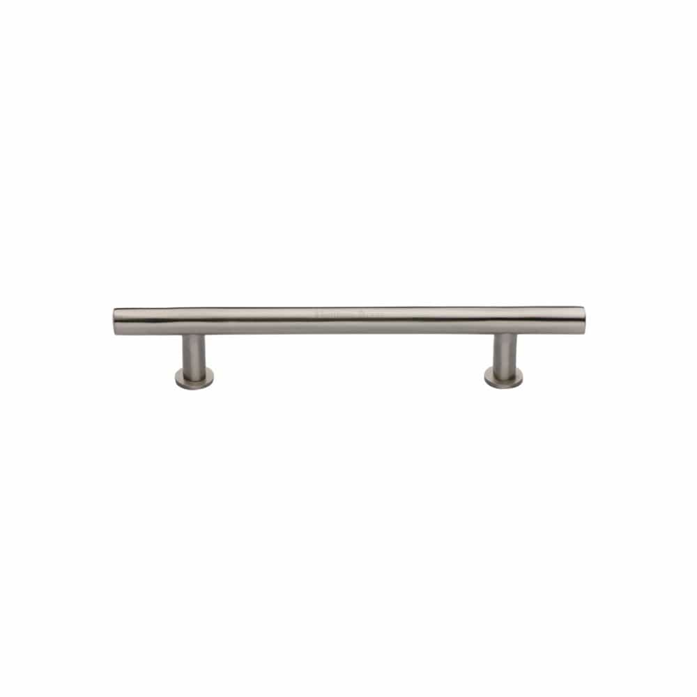 Heritage Brass Cabinet Hardware Satin Nickel / Cabinet Pull Handles / 101mm c/c Heritage Brass - Cabinet Pull T-Bar Design with 16mm Rose 101mm CTC Satin Nickel