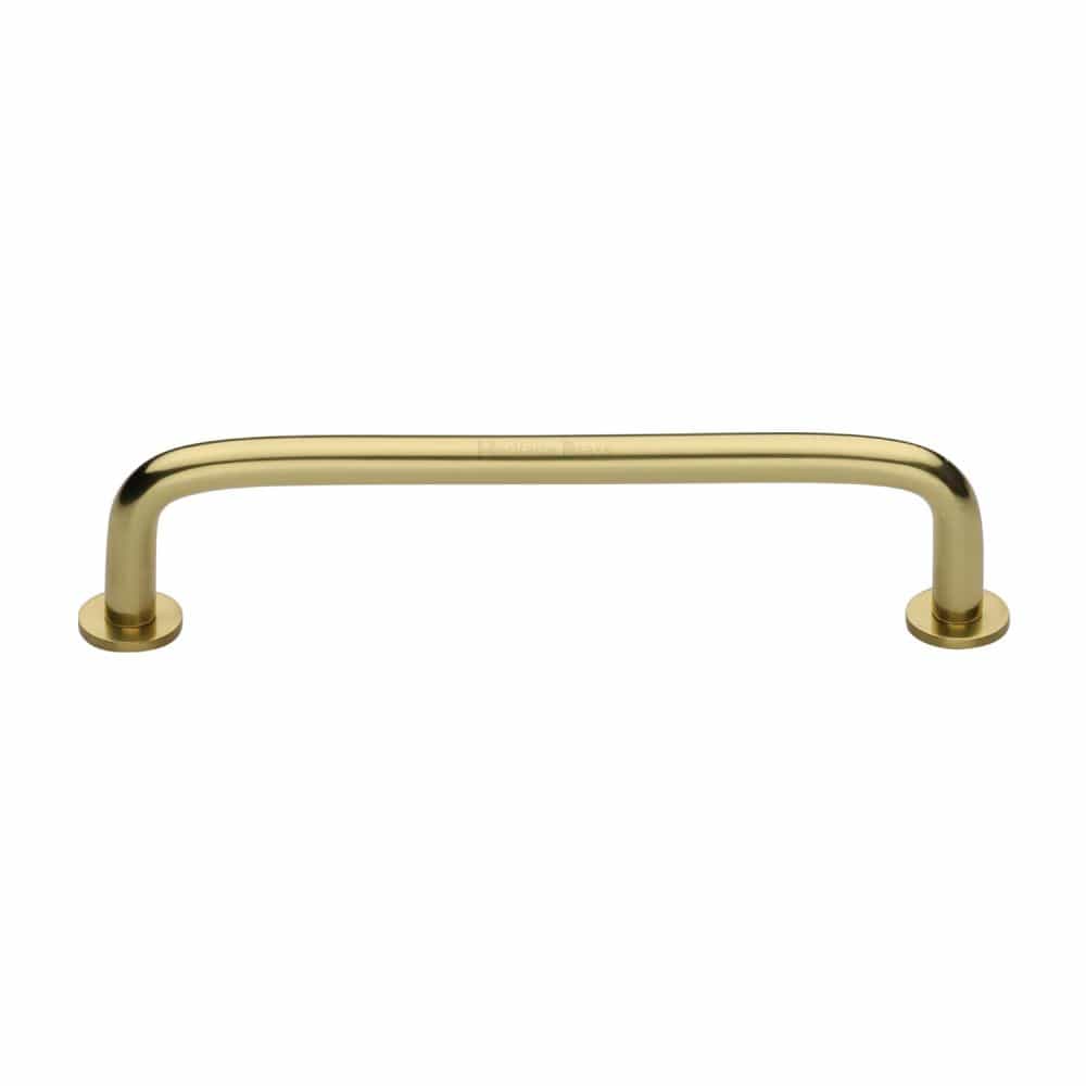 Heritage Brass Cabinet Hardware Polished Brass / Cabinet Pull Handles / 160mm c/c Heritage Brass - Cabinet Pull Wire Design with 16mm Rose 160mm CTC Polished Brass Fi