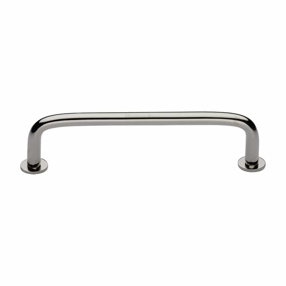 Heritage Brass Cabinet Hardware Polished Nickel / Cabinet Pull Handles / 160mm c/c Heritage Brass - Cabinet Pull Wire Design with 16mm Rose 160mm CTC Polished Nickel F