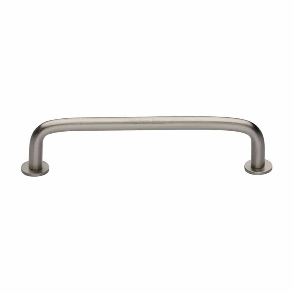 Heritage Brass Cabinet Hardware Satin Nickel / Cabinet Pull Handles / 160mm c/c Heritage Brass - Cabinet Pull Wire Design with 16mm Rose 160mm CTC Satin Nickel F