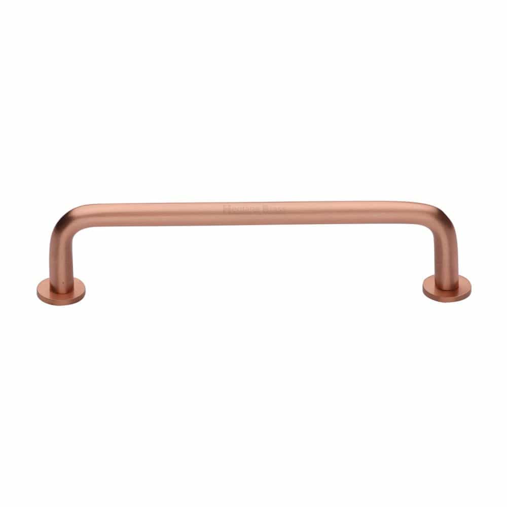 Heritage Brass Cabinet Hardware Satin Rose Gold / Cabinet Pull Handles / 160mm c/c Heritage Brass - Cabinet Pull Wire Design with 16mm Rose 160mm CTC Satin Rose Gol