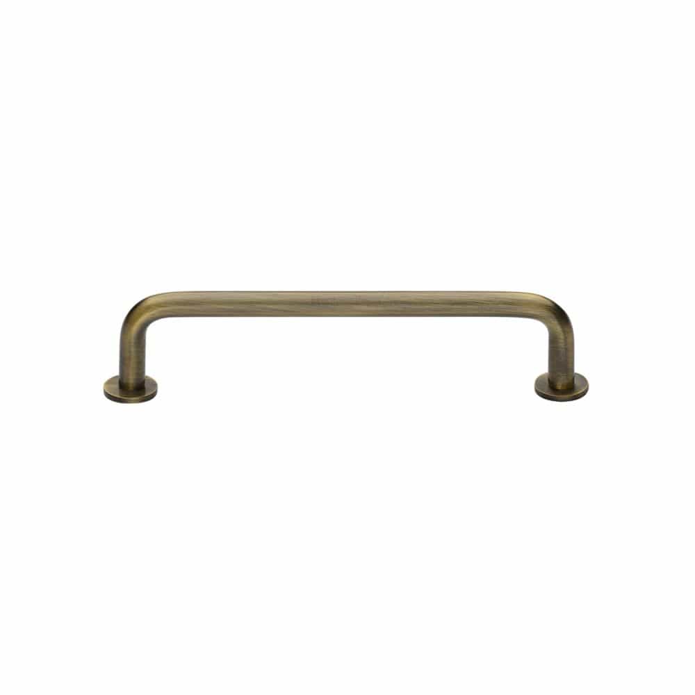 Heritage Brass Cabinet Hardware Antique Brass / Cabinet Pull Handles / 96mm c/c Heritage Brass - Cabinet Pull Wire Design with 16mm Rose 96mm CTC Antique Brass Fin