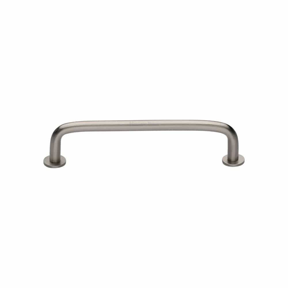 Heritage Brass Cabinet Hardware Satin Nickel / Cabinet Pull Handles / 96mm c/c Heritage Brass - Cabinet Pull Wire Design with 16mm Rose 96mm CTC Satin Nickel Fi