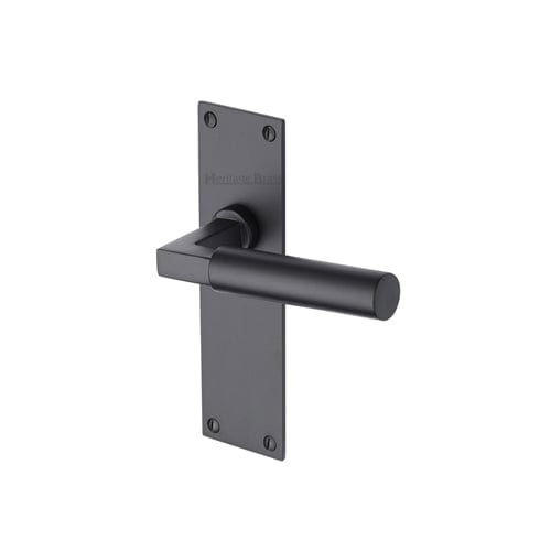 Heritage Brass Door Furniture Matt Black / Latch Handles Heritage Brass - Door Handle Lever Latch Bauhaus Design Matt Black finish