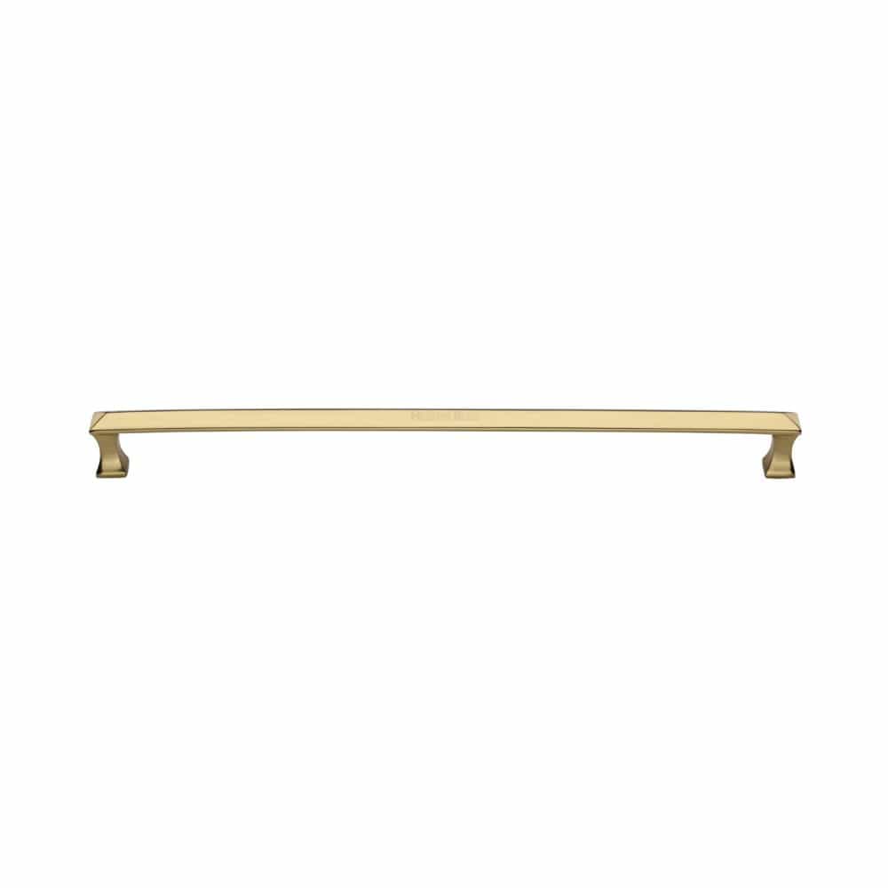 Heritage Brass Door Furniture Polished Brass / Pull Handles (Bolt Through) Heritage Brass - Door Pull Handle Pyramid Design 326mm Polished Brass Finish