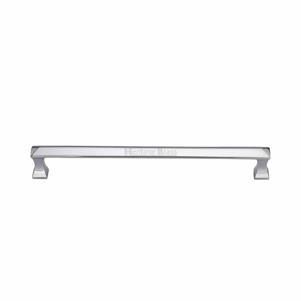 Heritage Brass Door Furniture Polished Chrome / Pull Handles (Bolt Through) Heritage Brass - Door Pull Handle Pyramid Design 326mm Polished Chrome Finish