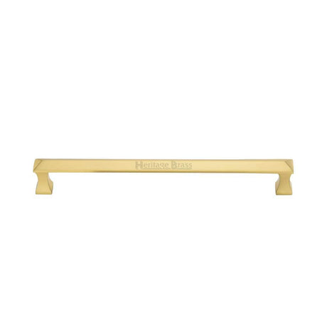 Heritage Brass Door Furniture Satin Brass / Pull Handles (Bolt Through) Heritage Brass - Door Pull Handle Pyramid Design 326mm Satin Brass Finish
