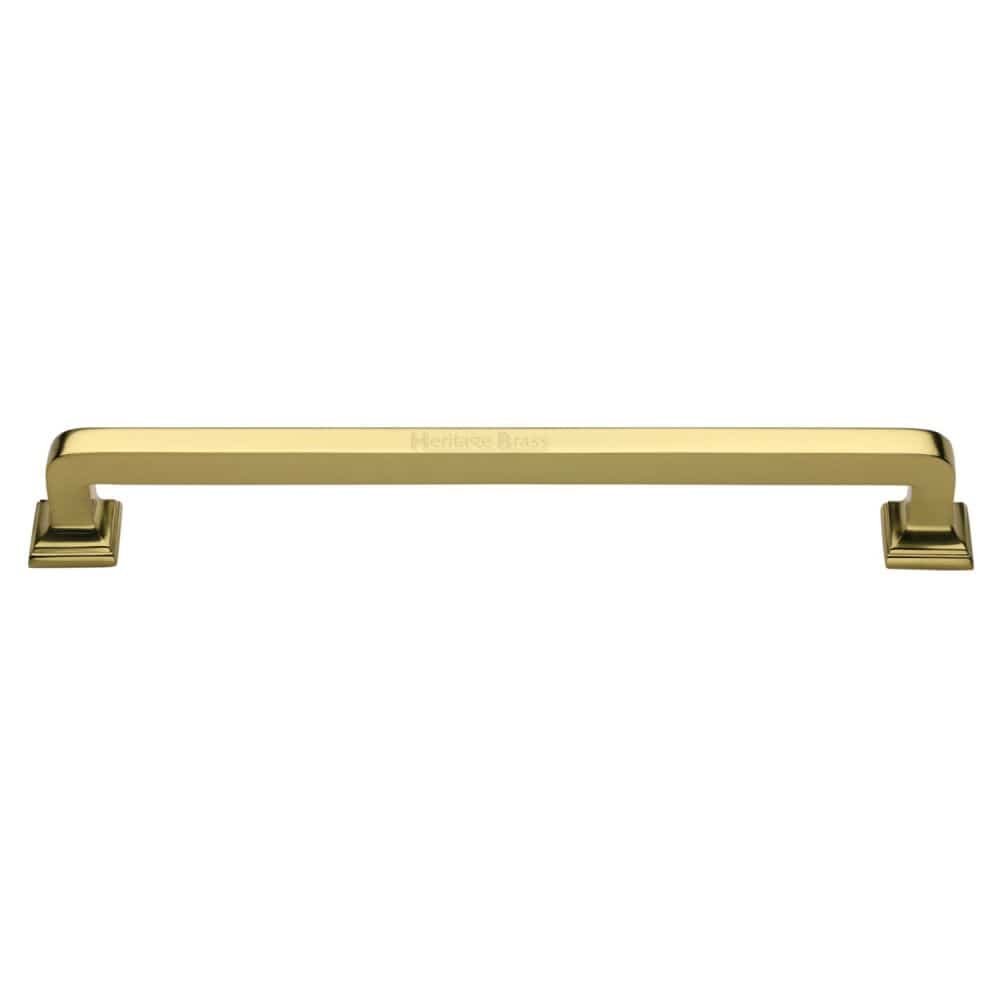 Heritage Brass Door Furniture Polished Brass / Pull Handles (Bolt Through) Heritage Brass - Door Pull Handle Square Vintage Design 490mm Polished Brass Finish