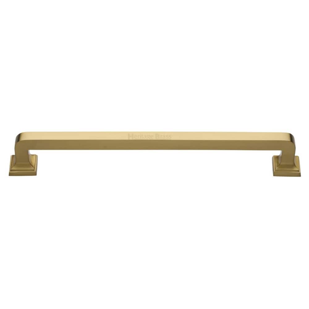 Heritage Brass Door Furniture Satin Brass / Pull Handles (Bolt Through) Heritage Brass - Door Pull Handle Square Vintage Design 490mm Satin Brass Finish