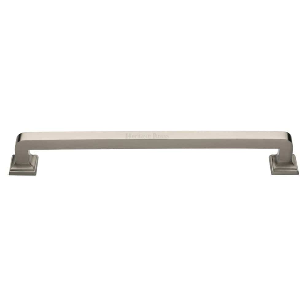Heritage Brass Door Furniture Satin Nickel / Pull Handles (Bolt Through) Heritage Brass - Door Pull Handle Square Vintage Design 490mm Satin Nickel Finish