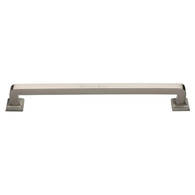 Heritage Brass Door Furniture Satin Nickel / Pull Handles (Bolt Through) Heritage Brass - Door Pull Handle Square Vintage Design 490mm Satin Nickel Finish