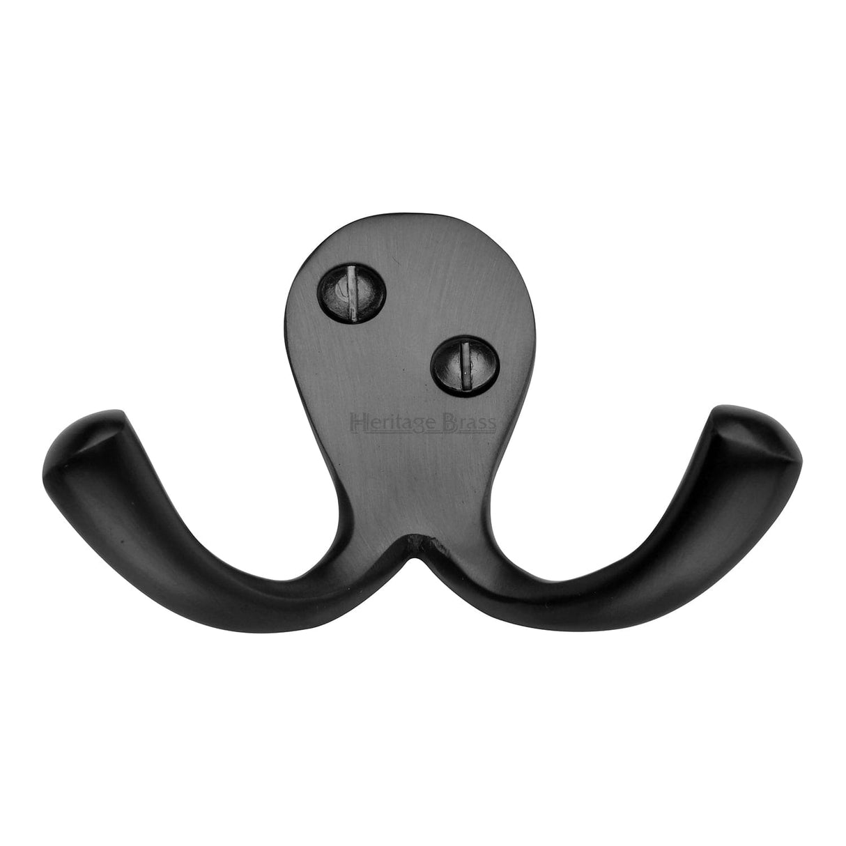 Heritage Brass Accessories Matt Black / Double Coat Hooks Heritage Brass - Double Coat Hook Matt Black finish