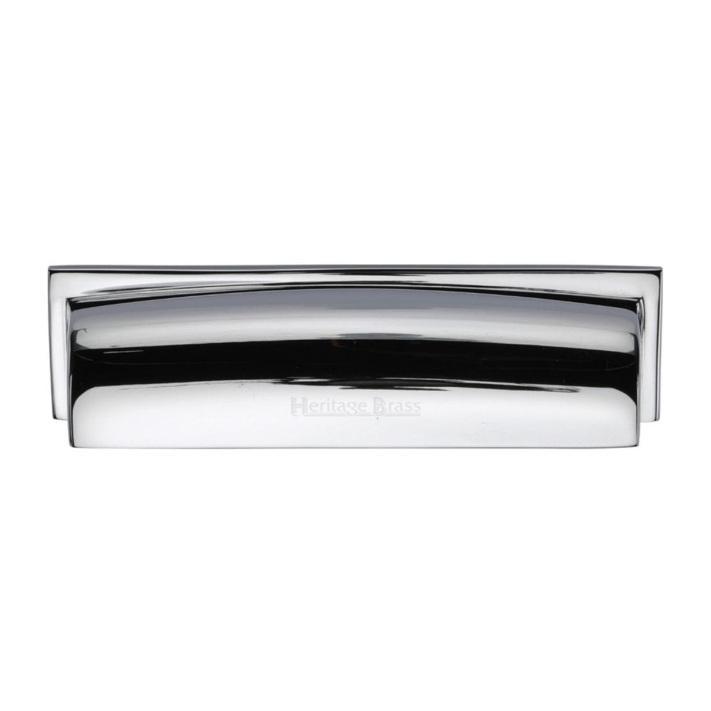 Heritage Brass Cabinet Hardware Polished Chrome / Cabinet Cup Pulls / 152mm c/c Heritage Brass - Drawer Cup Pull Shropshire Design 152mm CTC Polished Chrome Finish